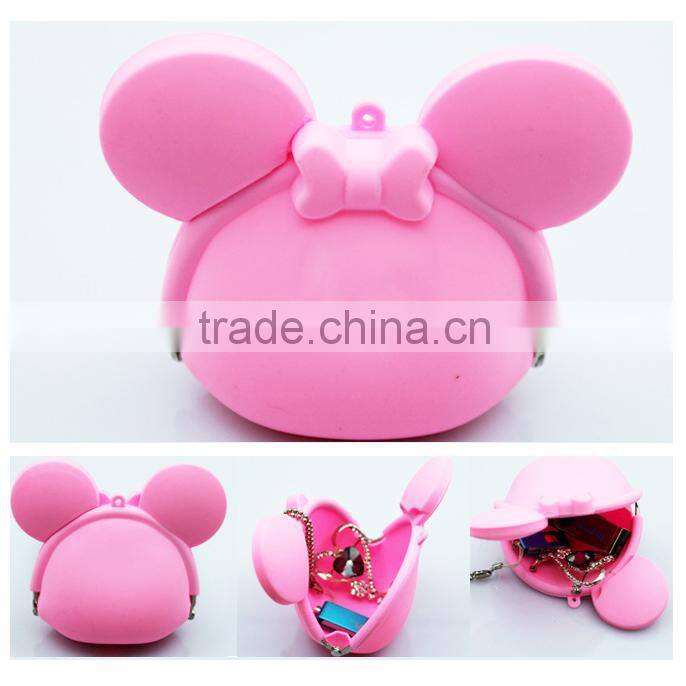 Bulk wholesale silicone rubber change purse with cute mix designs silicone rubber change purse