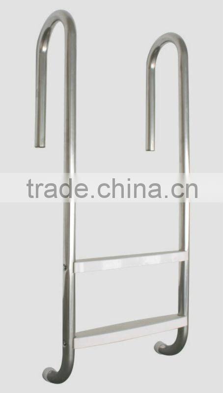 Commercial Stainless Steel Pool Ladder with Plastic Stairs & Safety Handrail P1843 3 steps safety wide step ladders with handrai