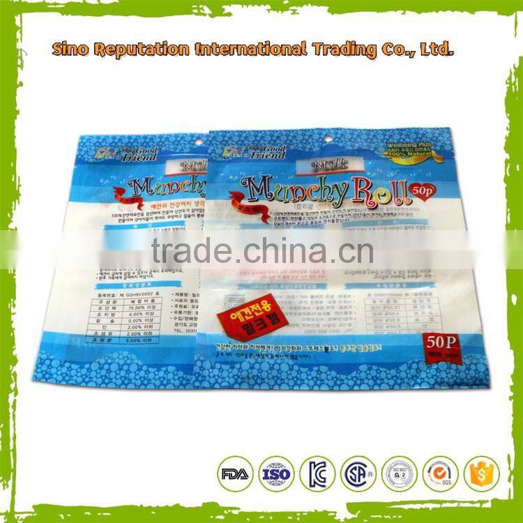 Custom printed slider zipper pet food bag with food grade material