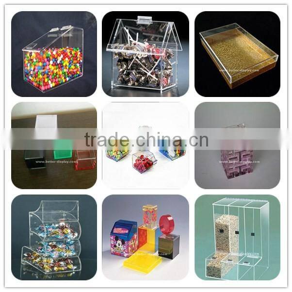 custom clear acrylic food tin box