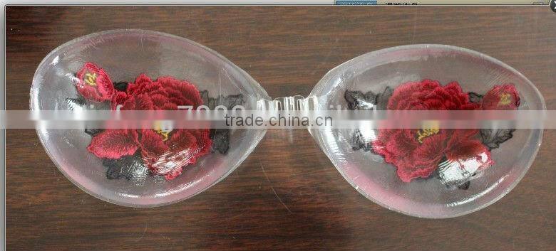 Swimming Breathable Wedding Dress Underwear silicone bra cups breast