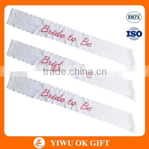 Wholesale Hen Party Supplies Bride To Be Lace Sash
