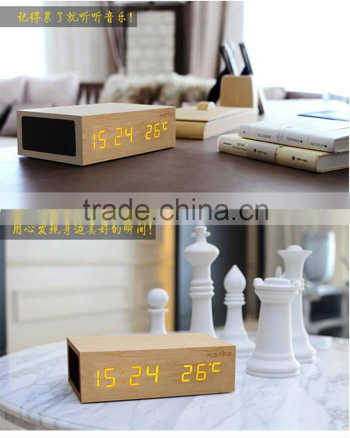 CSR V4.0 wood wooden Bluetooth speaker with NFC speakers bluetooth for hotel bedroom