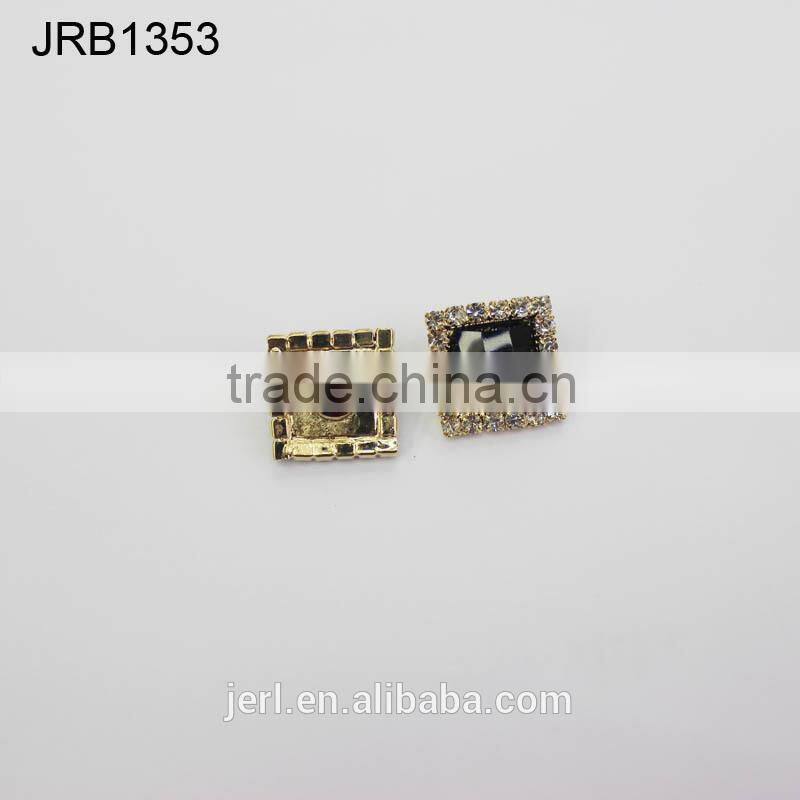 China fancy flower metal fashion rhinestone button wholesale