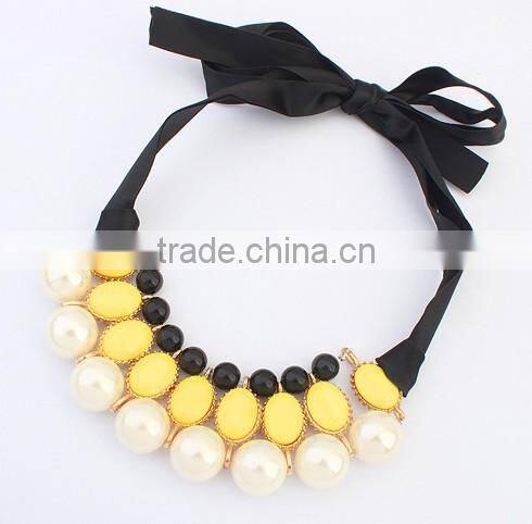 Fashion Big Pearl Choker Collar Vintage Pendant Statement Necklace Women Necklaces & Pendants Fashion Necklaces for Women 2014