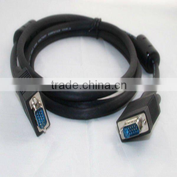 high speed 15pin SVGA/ VGA TO VGA Cable Monitor with filter for HDTV TV LCD Computer
