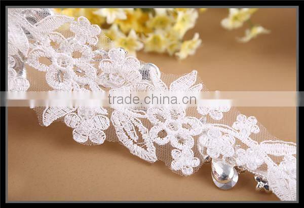MYLOVE white crystal lace hair jewelry wedding hair accessory for bridal MLF106
