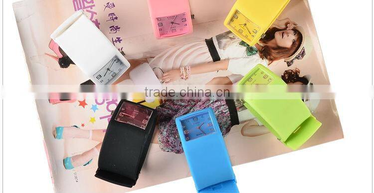 Fangcan Silicone Square Watch with Candy Color