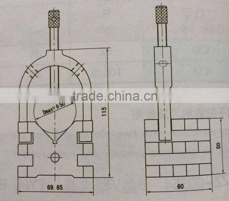 Type VD2 V-block and clamp set