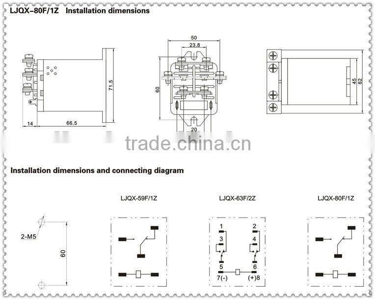 12volt dc General purpose high Power Relay(JQX-80F)/100Amp power relay