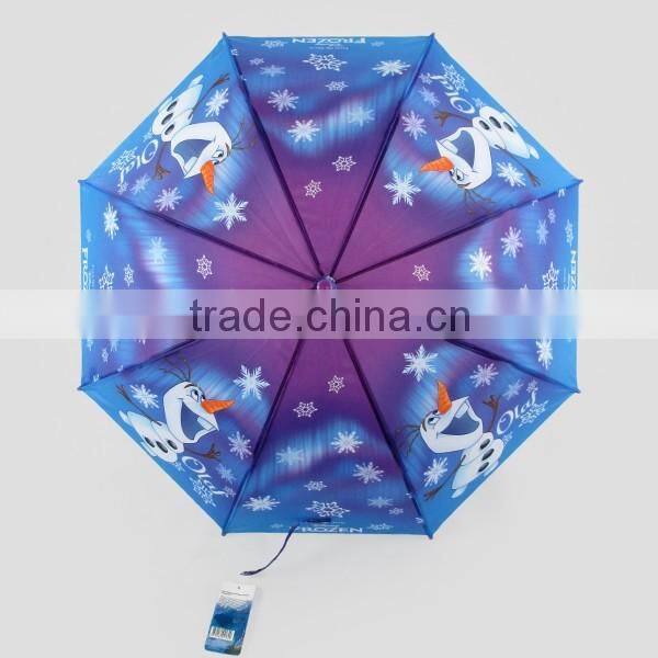 cheap fiber heat transfer straight kids umbrella