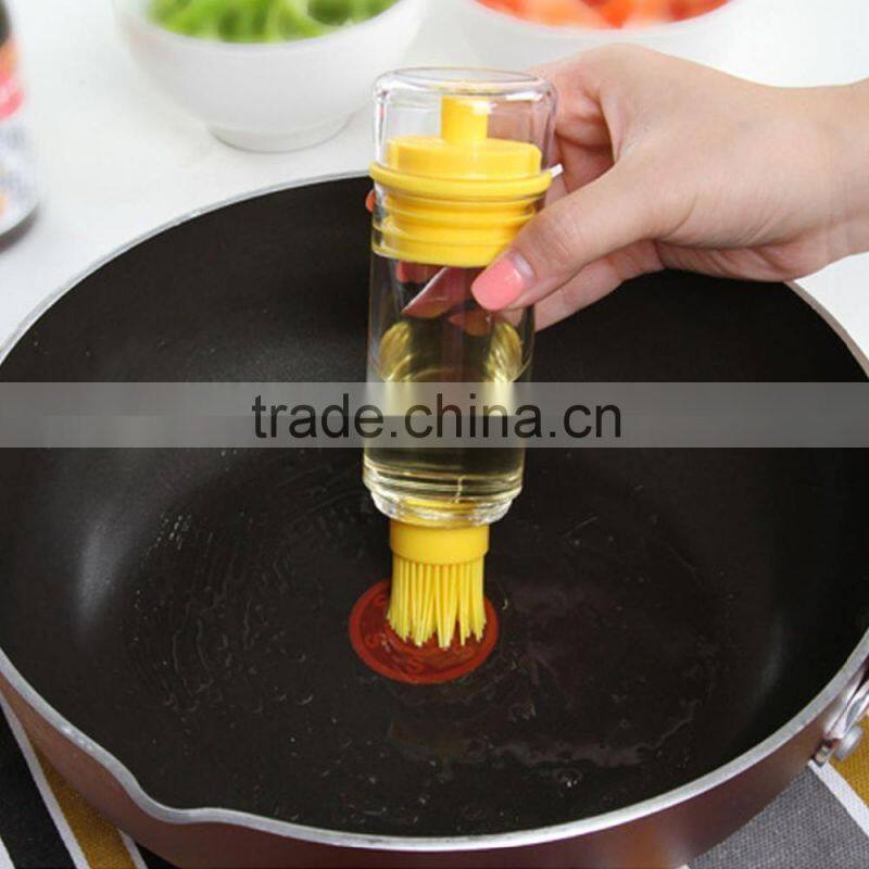 Cooking Oil Spray Bottle With Silicone Brush Cooking Tools Essential Oil Bottle