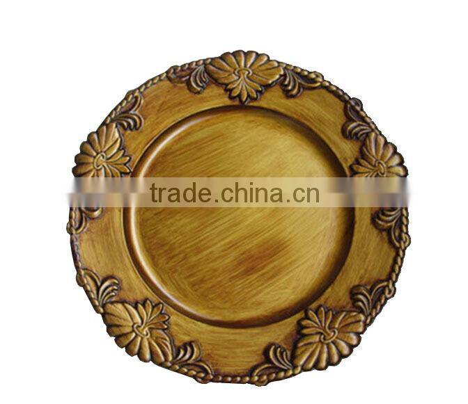 GRS decorative Gold embossed plastic plates