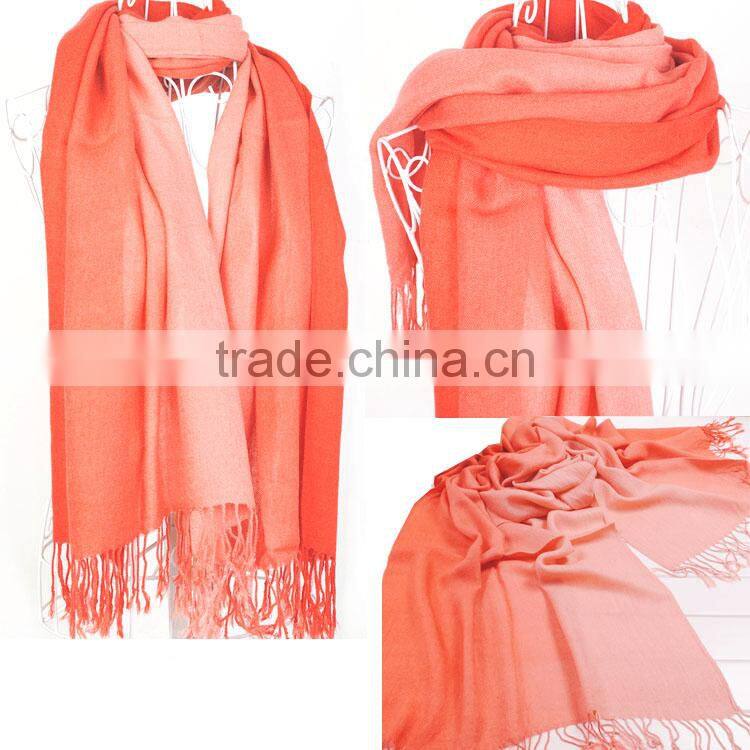 2014 Brand New Women's Fashion Long Large Soft Shawl Stole Pashmina Scarf Gradient Cashmere Scarf Wraps