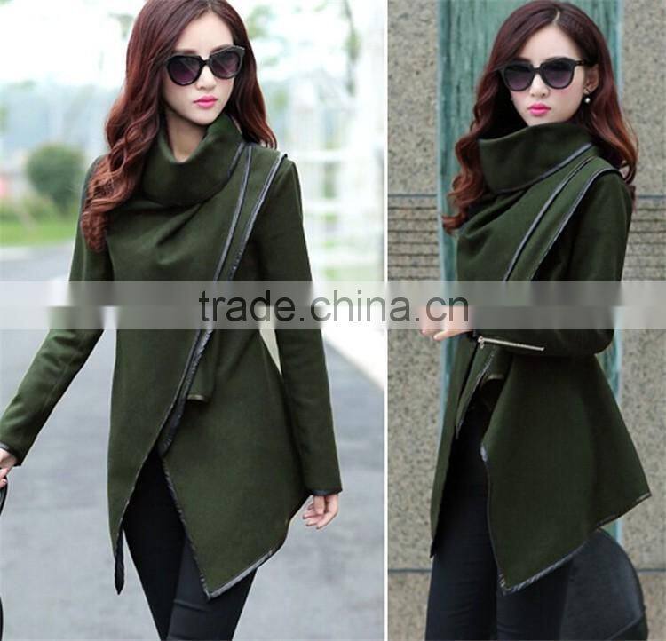 New Women Warm Wool Slim Long Trench Parka Peacoat Outwear Overcoat Coats Jacket