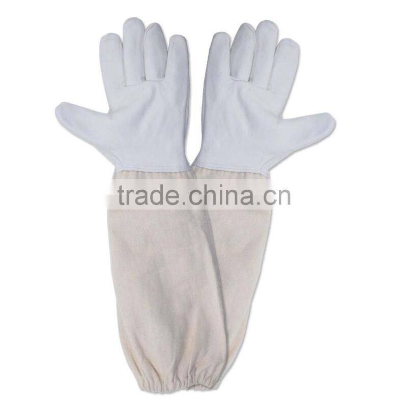 Best Selling Beekeeping Goat Leather Gloves / Beekeeper Protection Gloves With Long Sleeve