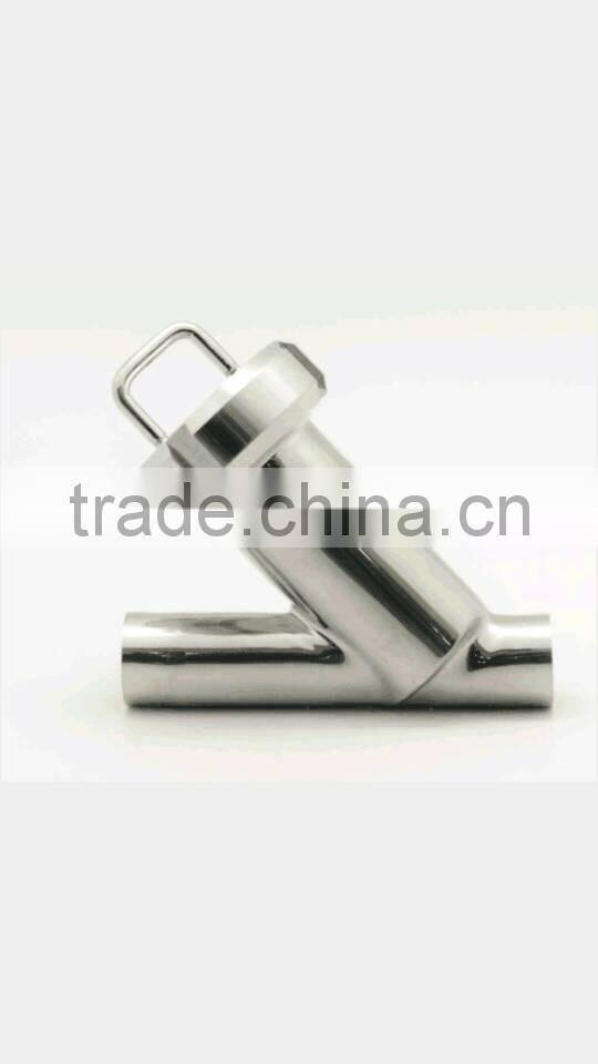 Food Grade Sanitary Stainless Steel ss304 Y Type Strainer/Filter(weld,thread,tri-clamp)