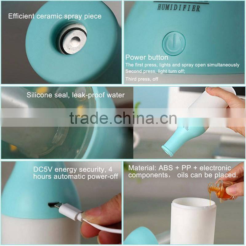 2016 Mini LED USB Essential Oil Home Ultrasonic Air Mist Humidifier Aromatherapy Aroma Diffuser