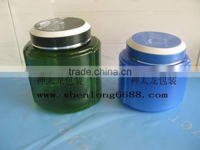 PET plastic shampoo bottle with screw cap