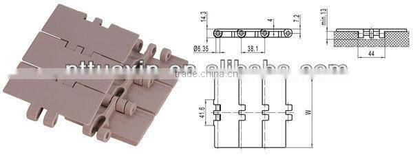 Straight Run Single Hinge Table Top Chain 820 series