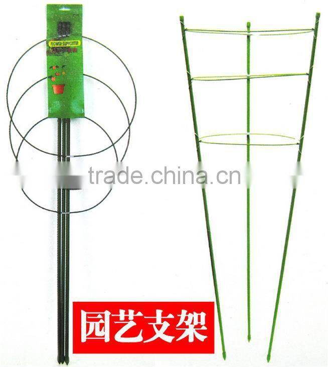 Green Plastic Coated Plant Stake/plastic plant stake/garden pot flower stake