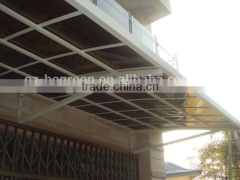 new style 3mx2.3m hot sale oversea outdoor metal gazebo tent with polycarbonate sheet for sale