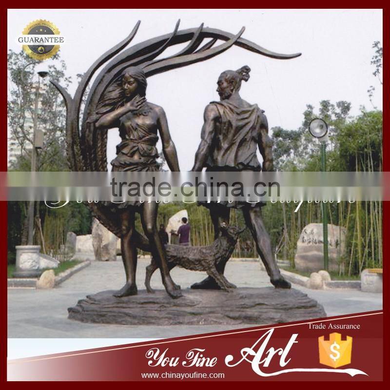 classical modern center decor bronze sculpture