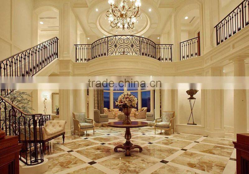 Luxury European Residential House Interior Design, 3D Computer Rendering Design For Living Room