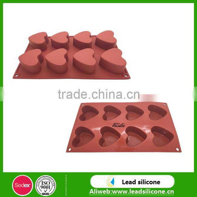 100% food grade recycling heart combination shape silicone cake mold