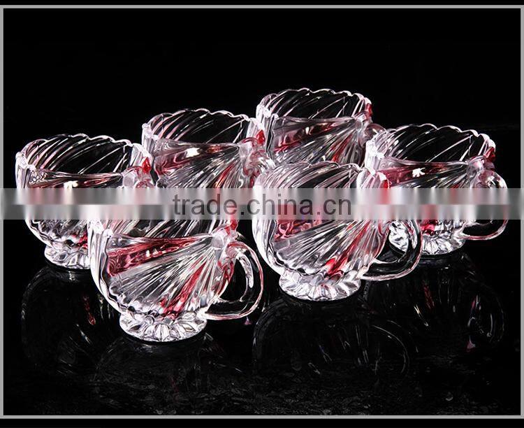 Crystal glass drinking service,coffee cup set