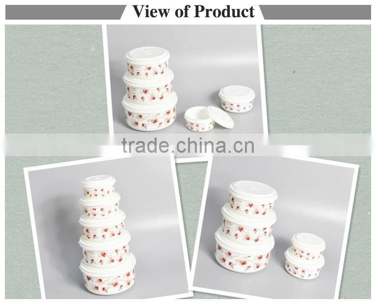 5 pieces microwave plastic lunch box food container