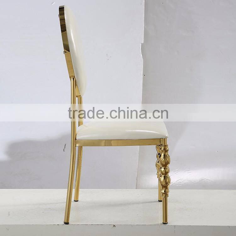 Mid century modern design stainless steel chair stainless steel banquet chair