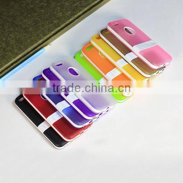 TPU color phone protective case with bracket for iPhone5C