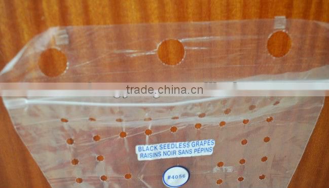 PP Portable Fruit Packing Bag With Perforation And Hanger Hole