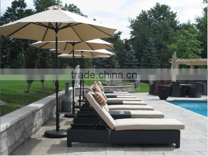 Outdoor sun lounger wicker lounge furniture beach bed