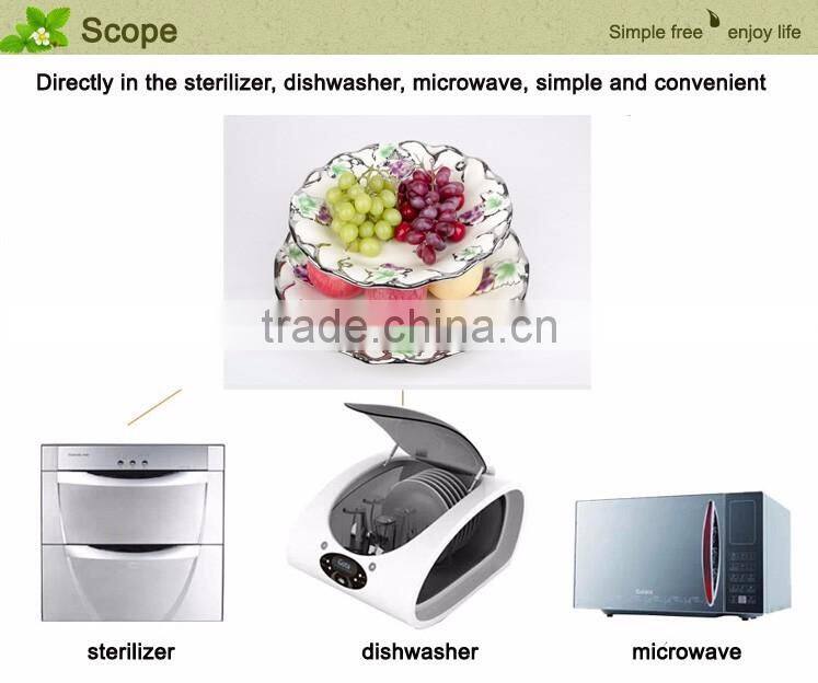 ceramic plates dishes Wholesale/ two layer fruit tray porcelain material