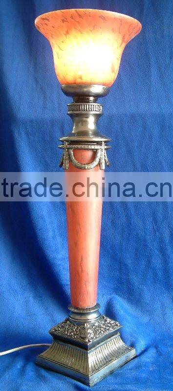 Hand painted resin sculpture with standing-resin woman sculpture-clear resin statue-resin bird