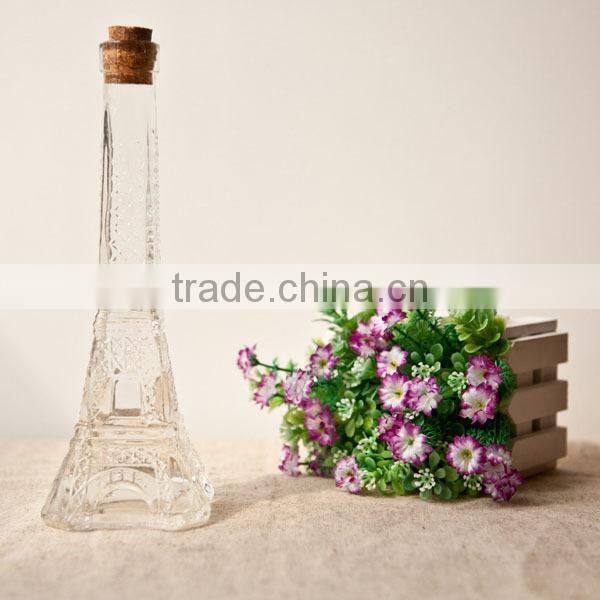 machine made glass vase for Home Decoration / square glass vase