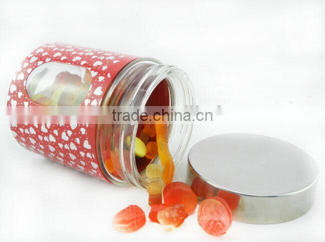 screen print glass mason jar with screw top lid metal skin