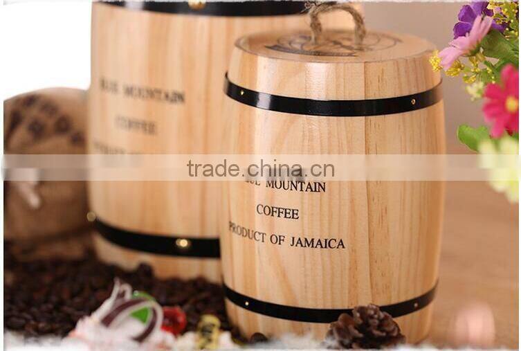 High quality eco-friendly coffee bean wood barrel