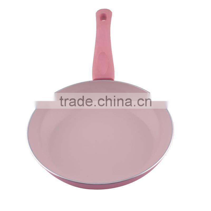 Healthy hot sales high quality pink aluminum pots and pans & kitchen ware