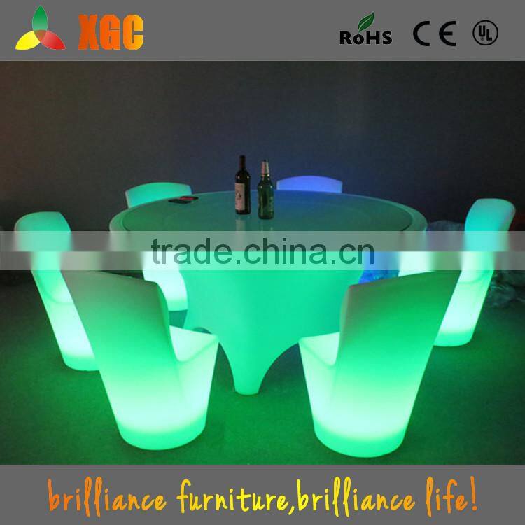 LED bar furniture RGB color changed plastic sofa set led sofa