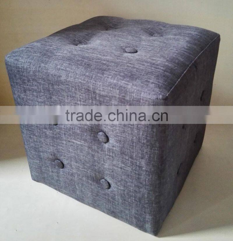 living room furniture ottoman fabric square footstool