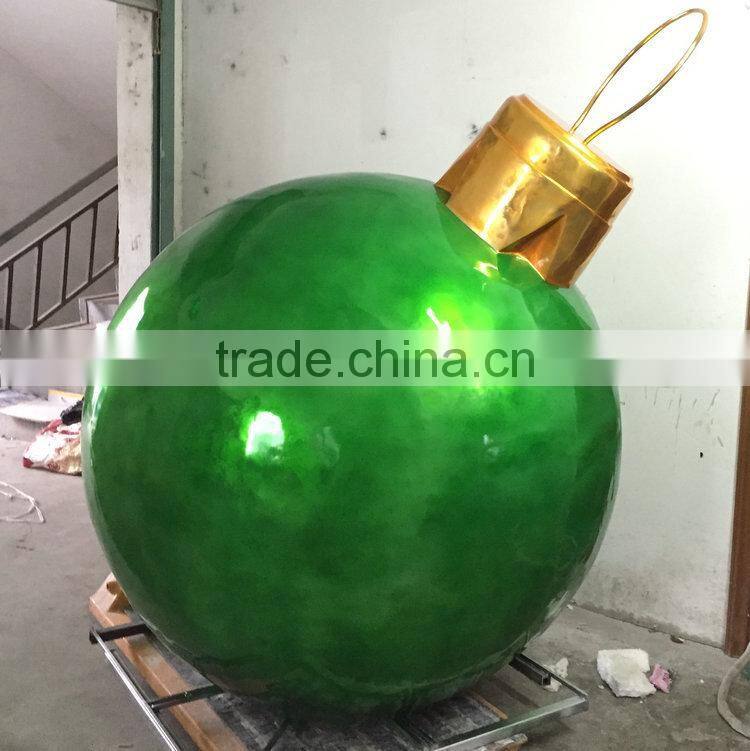 FRP electroplate green Christmas ball