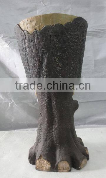 knock-down handmade fiberglass deer balcony flower pots