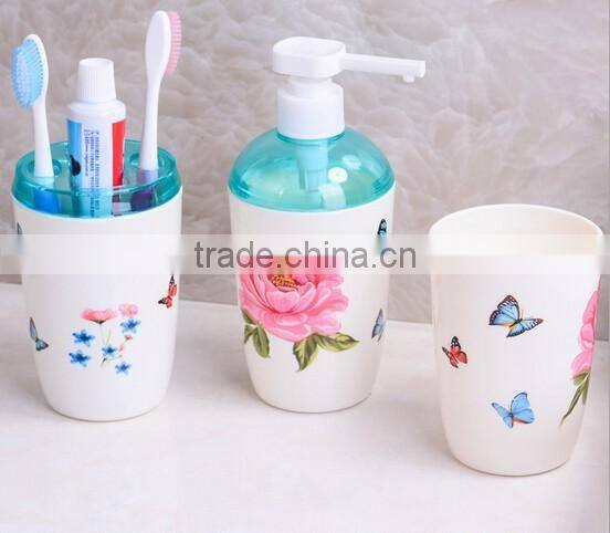 plastic toothbrush holders sets /Butterfly flower bathroom four set series