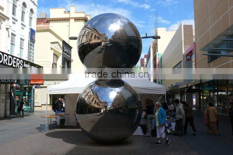 garden street statue metal craft sculpture stainless steel balls