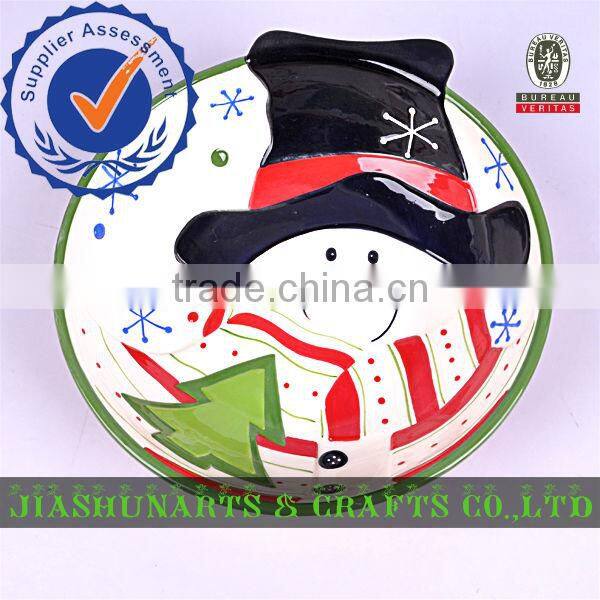 Snowman Ceramic Christmas Plate