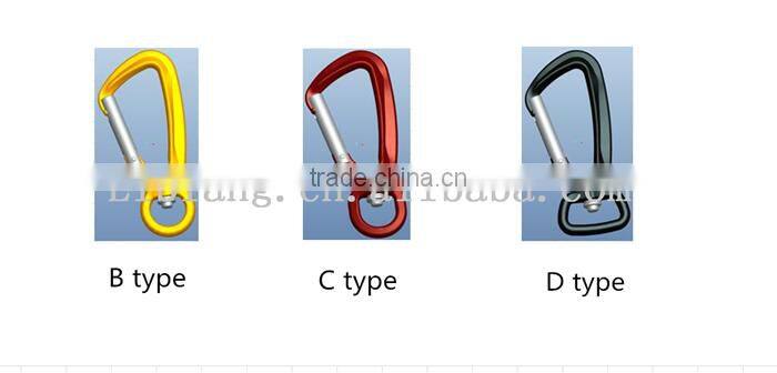 4 Different Types Ring of Colourful High Breaking Forece Locking Carabiner