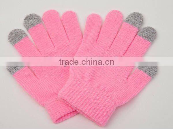 Acrylic Knitted Smartphone Touch Screen Gloves ZMR712